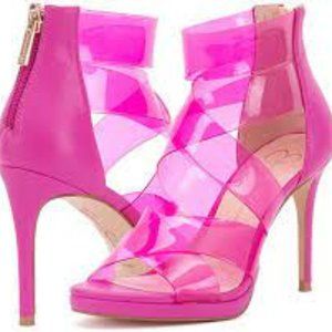 NWOB STUNNING JESSICA SIMPSON Dysti Womens Faux Leather Stiletto Heels -Size 5